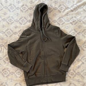 Goodfellow & Co | Men's Sherpa Dark Olive Zip-Up Sweater | Size M